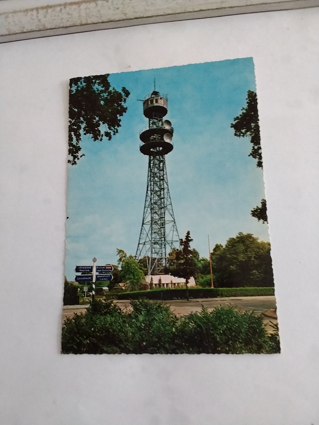 Oude ansichtkaart Zendmast Hilversum 1966, Ophalen of Verzenden, 1960 tot 1980, Gelopen, Noord-Holland