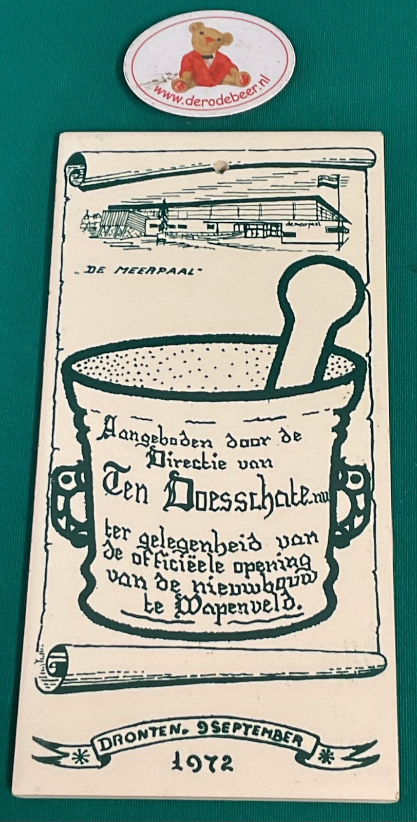 Tegel Ten Doesschate, Dronten Wapenveld 1972, Ophalen of Verzenden