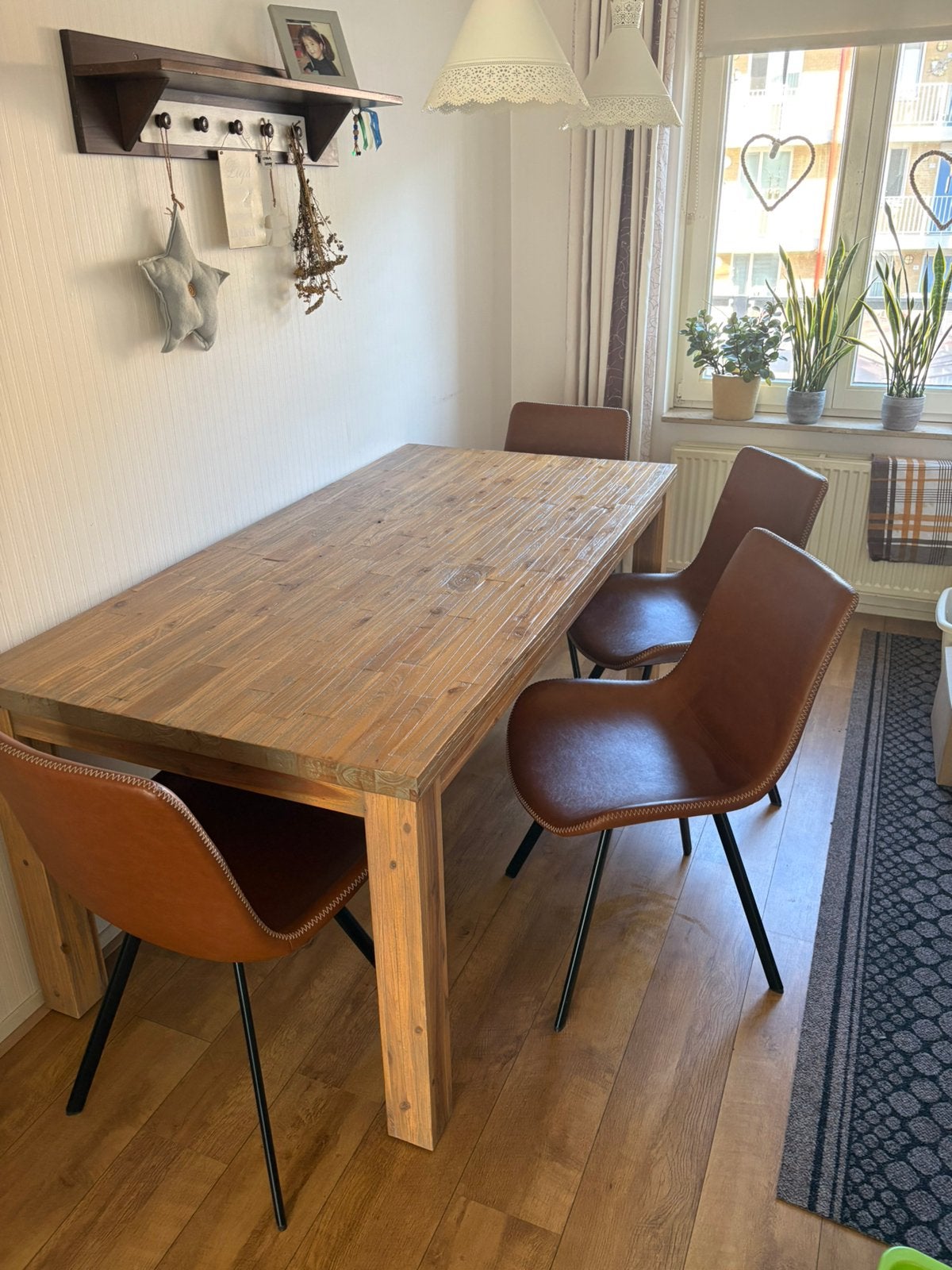 Eethoek met 4 stoelen, Ophalen, Gebruikt, 50 tot 100 cm, 150 tot 200 cm