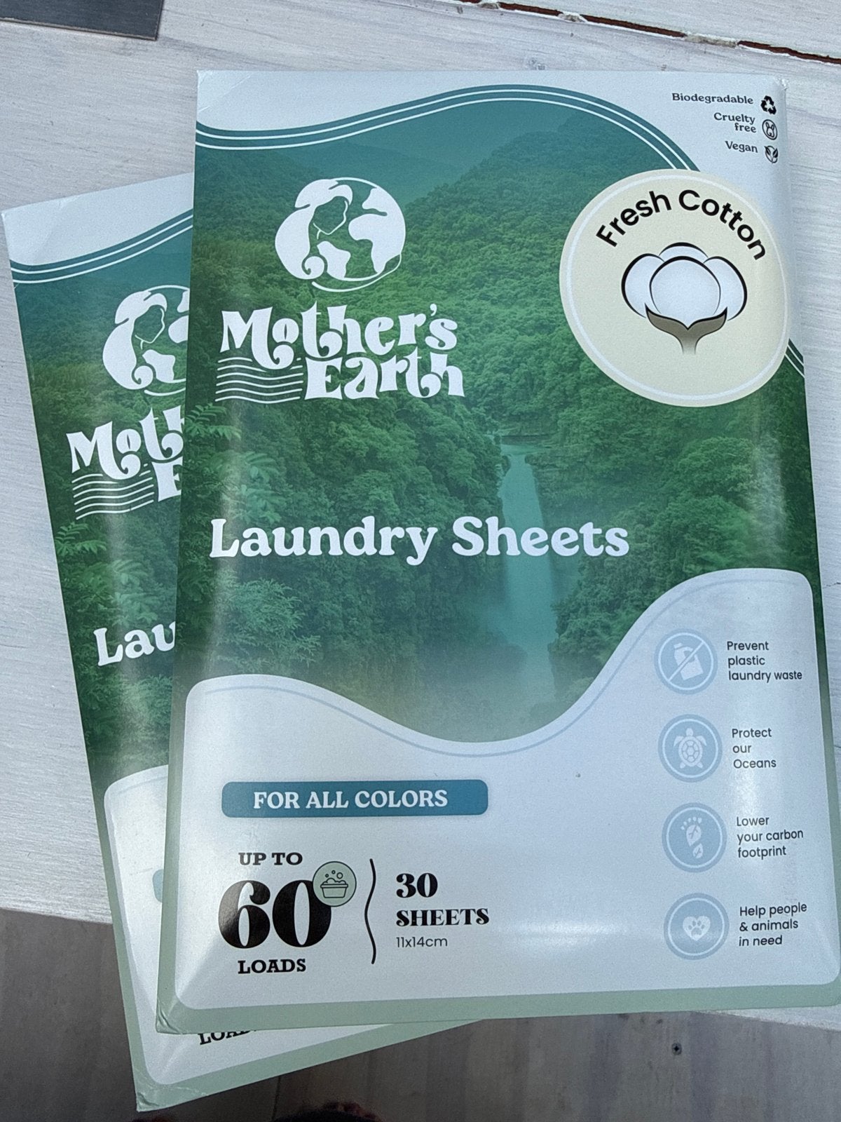 Mother's Earth wasstrips Fresh Cotton - 30 vellen, Witgoed en Apparatuur, Onderdelen en Toebehoren, Nieuw, Ophalen of Verzenden