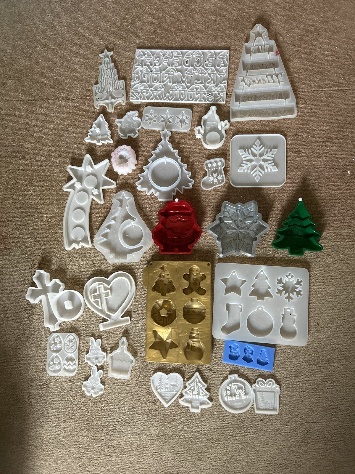 Siliconen mallen (Thema kerst en pasen), Ophalen of Verzenden