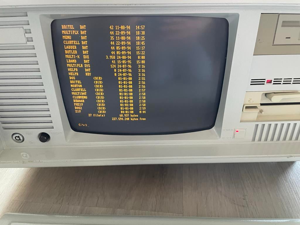 Vintage IBM Clone PC met MS-DOS en CF kaart als HD, Ophalen