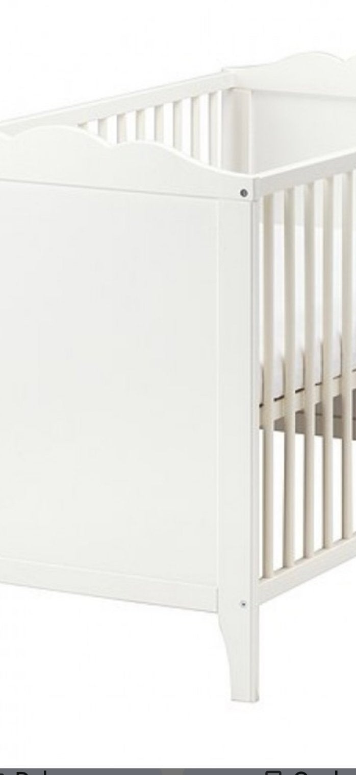 Ikea babybedje wit - Sniglar of Sundvik model, Kinderen en Baby's, Ophalen of Verzenden, Gebruikt, Ledikant