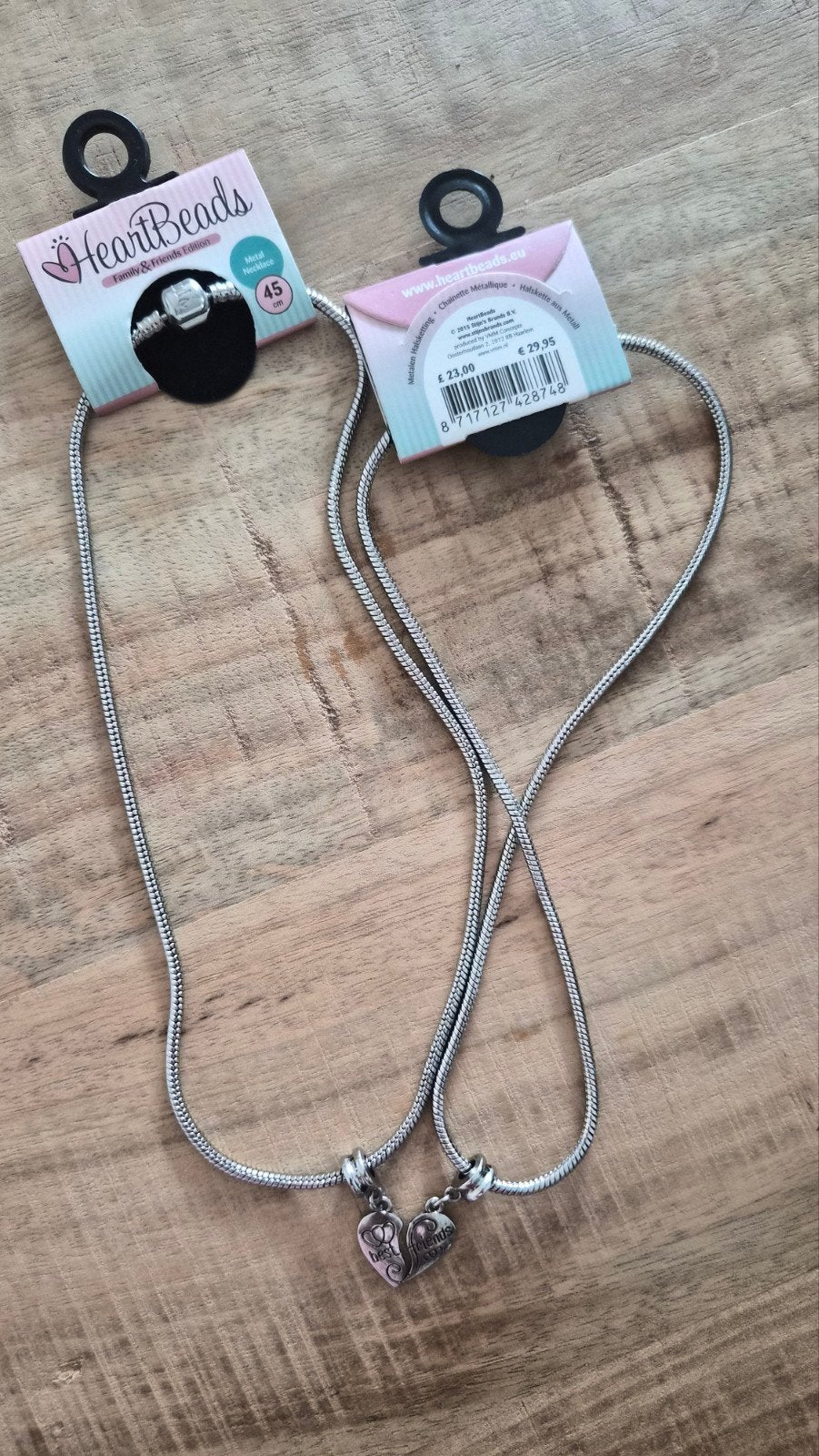 Nieuw! Best friends kettingen van het merk Heartbeads, Nieuw, Ophalen of Verzenden, Zilver, Overige materialen