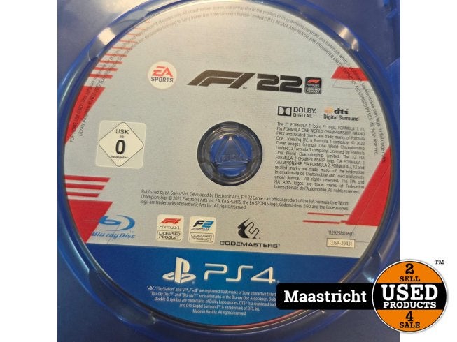 PS4 Game | F1 2022 (Zonder Kaft), Spelcomputers en Games, EA Sports, Zo goed als nieuw, https://help.ea.com/nl/contact-us/, 209 Redwood Shores Parkway, Redwood City, CA 94065, Verenigde Staten