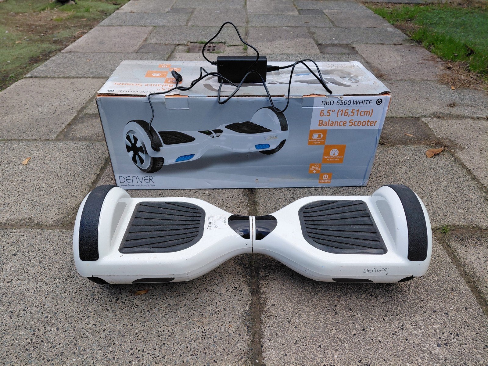 Denver Hoverboard DBO-6500 Wit - Balans Scooter, Ophalen of Verzenden, Gebruikt, Overige typen, Denver