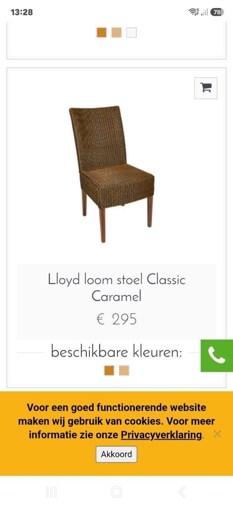 Lloyd loom Eetkamerstoelen, Ophalen, Gebruikt, Bruin, Riet of Rotan