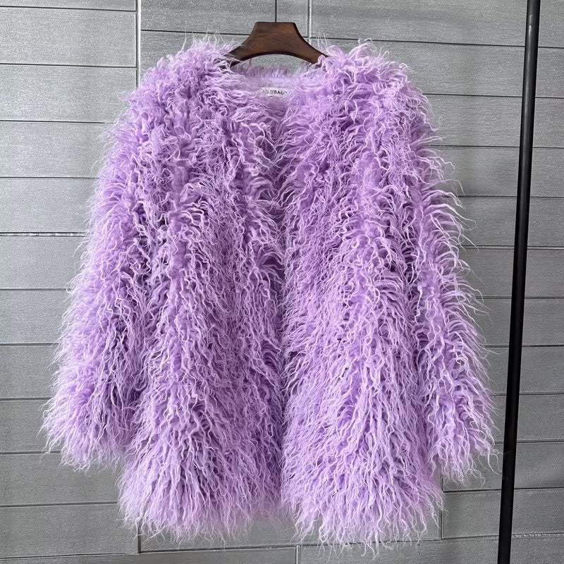 Lichtpaarse dames bontjas in diverse maten, Kleding | Dames, Verzenden, Nieuw, Maat 46/48 (XL) of groter, Paars