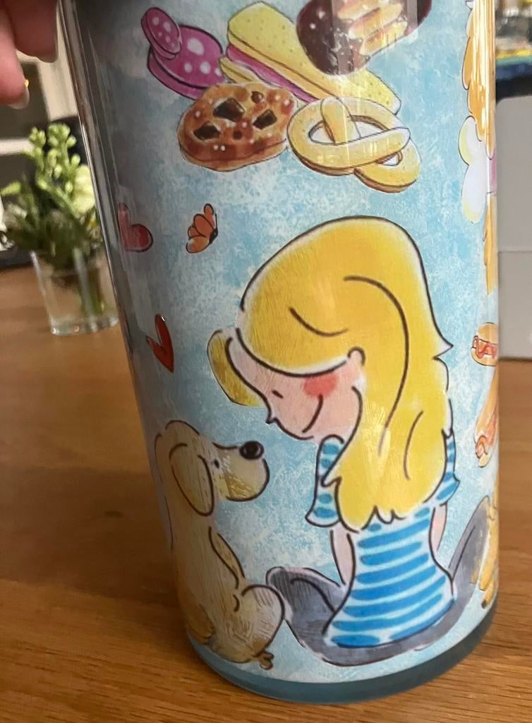 Blond Amsterdam decoupage vaas dog lover, Overige kleuren, Nieuw, Ophalen of Verzenden, Glas