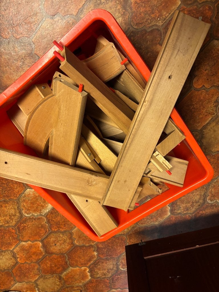 Houten weg, Ophalen, Gebruikt, Duw- of Trekspeelgoed