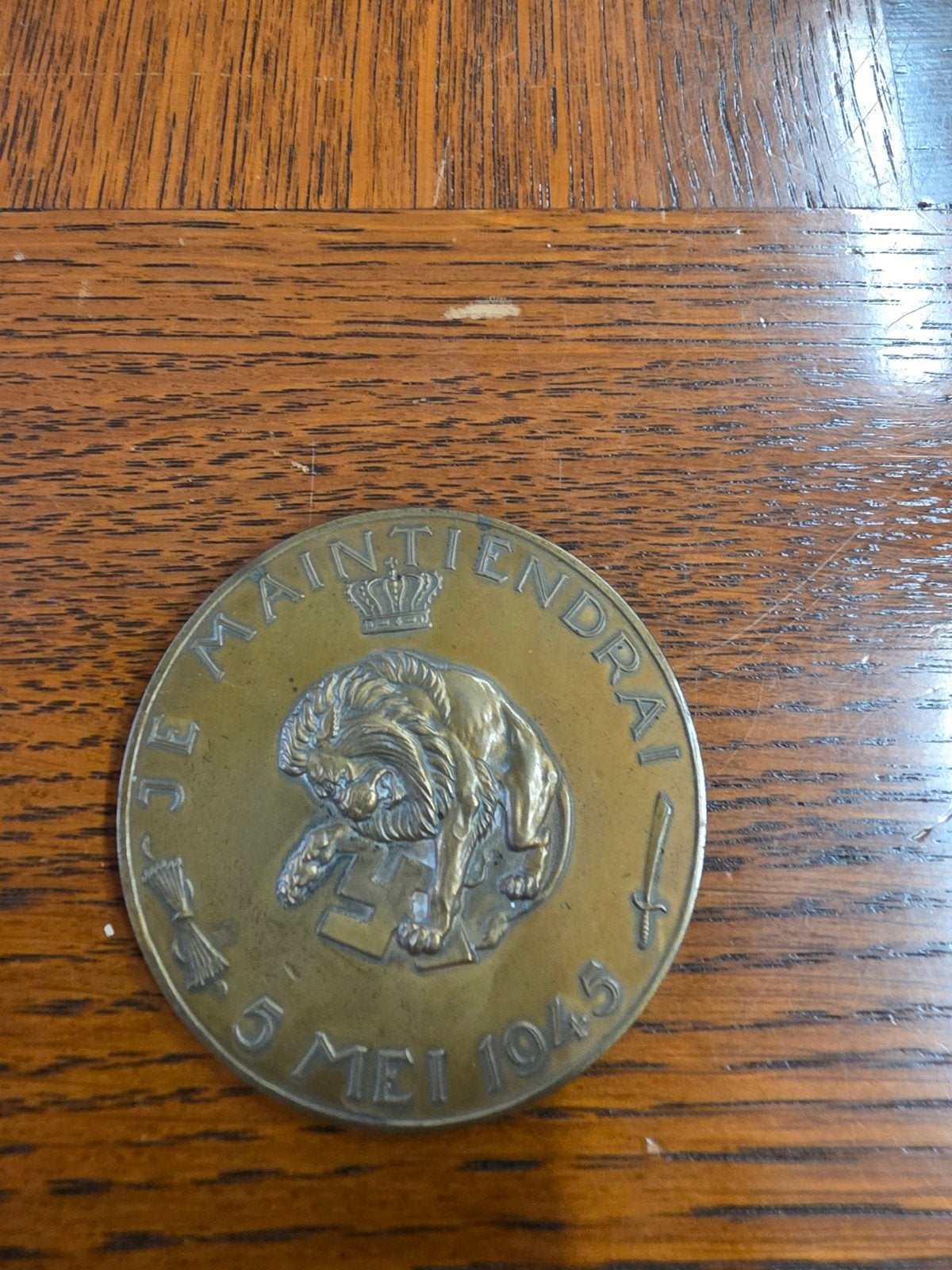 Bevrijdingspenning 1945 - Je Maintiendrai Vrijheid, Ophalen of Verzenden, Brons, Nederland