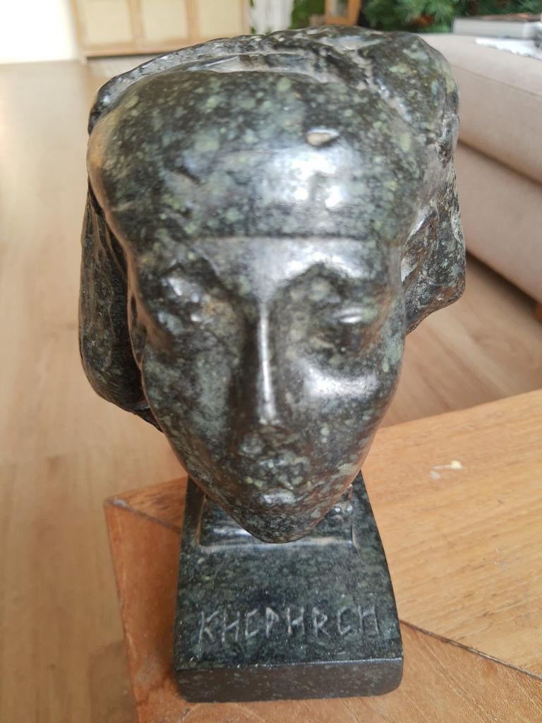 Hoofd van Egyptische farao Kephren - Buste, Ophalen of Verzenden
