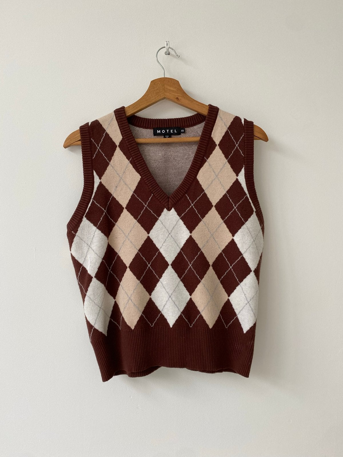Motel Rocks sweaterVest - Maat XS, Ophalen of Verzenden, Zo goed als nieuw, Maat 34 (XS) of kleiner, Bruin