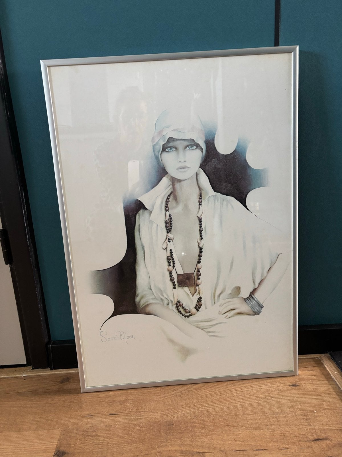 Vintage Sara Moon Print in Lijst - Elegante Vrouw, Ophalen of Verzenden