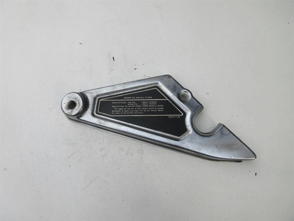 Kawasaki Z305 voetsteun plaat R afdek schild cover deksel KZ, Ophalen, Gebruikt