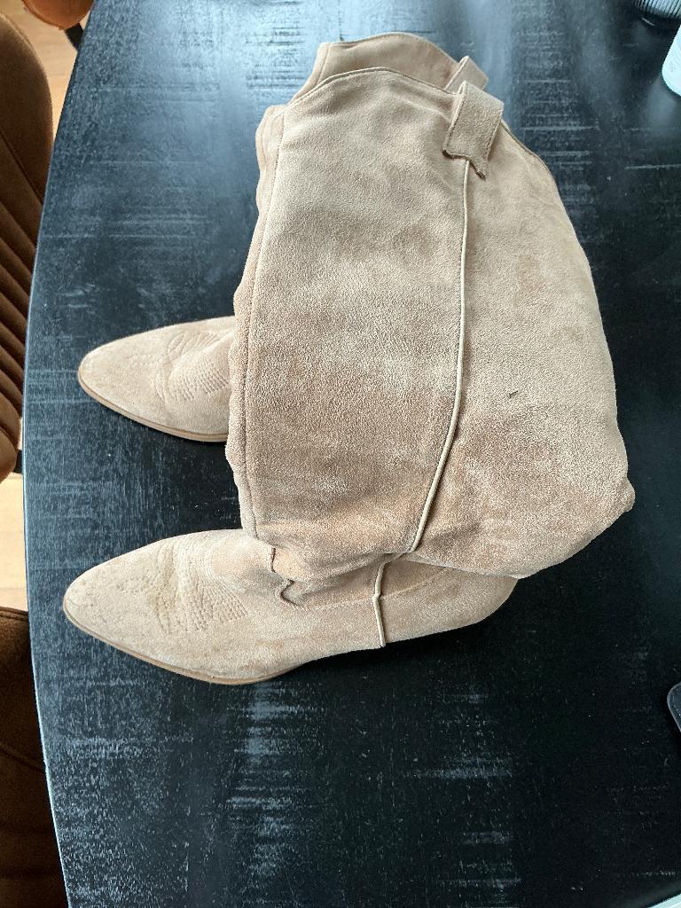Schoenen, Ophalen, Hoge laarzen, Beige, Onbekend