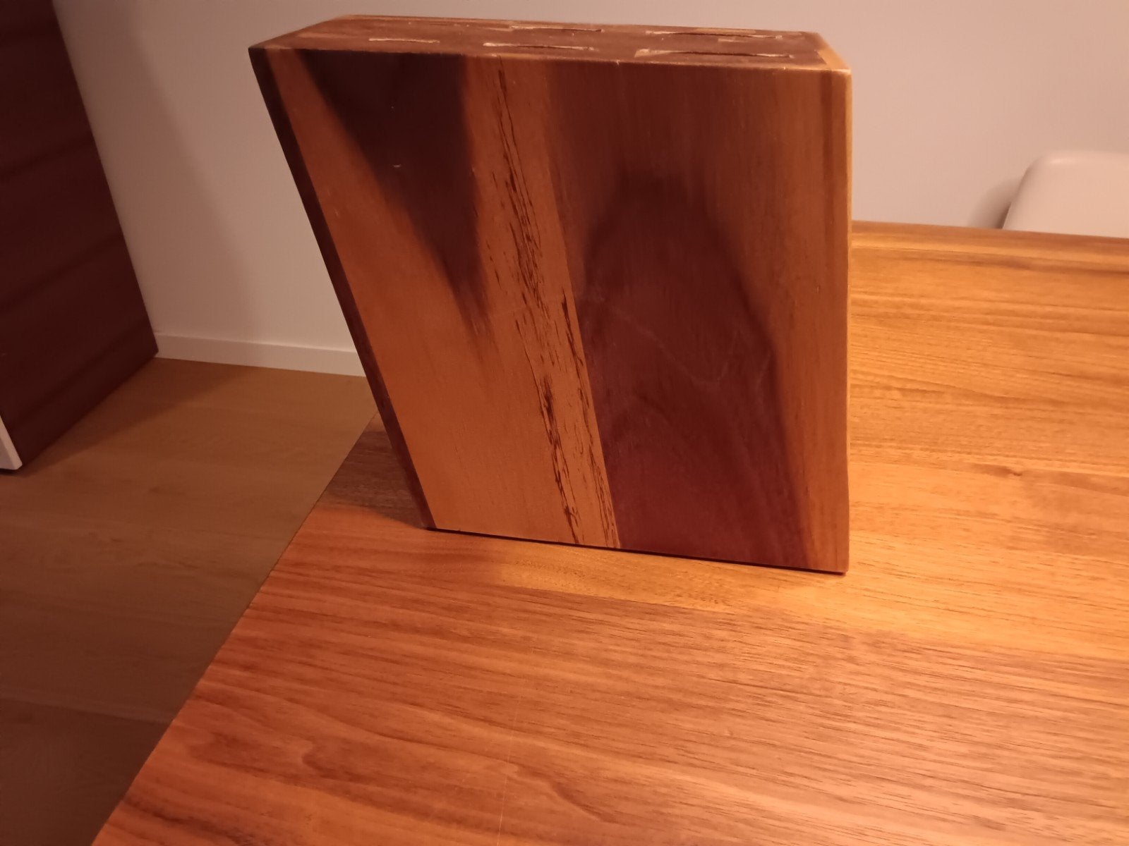 Boretti Houten Messenblok voor 6 Messen - 21x20x9 cm, Ophalen of Verzenden, Nieuw, Hout, Bruin