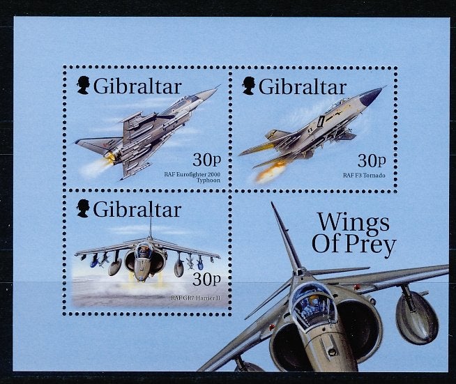 Gibraltar Blok 38 Vliegtuigen 1999 postfris, Ophalen of Verzenden, Postfris