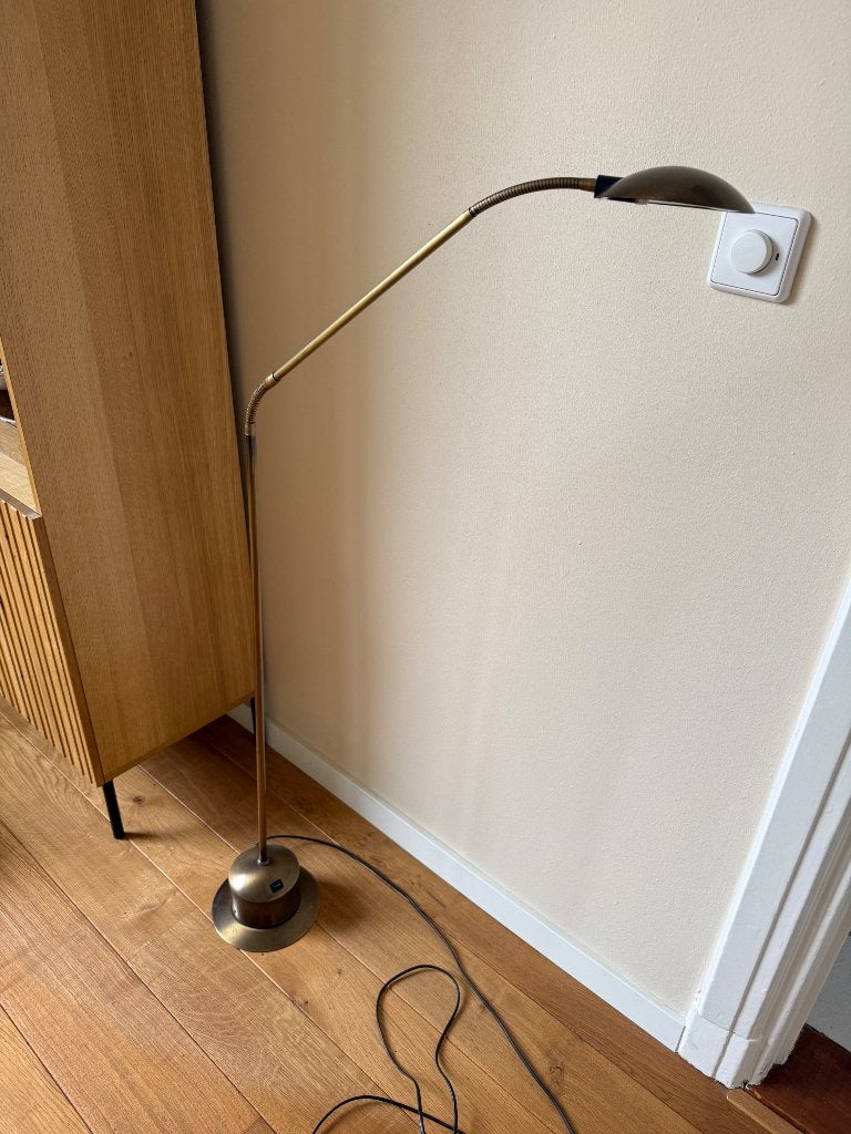 Gouden (lees)lamp, Ophalen, Gebruikt, 100 tot 150 cm