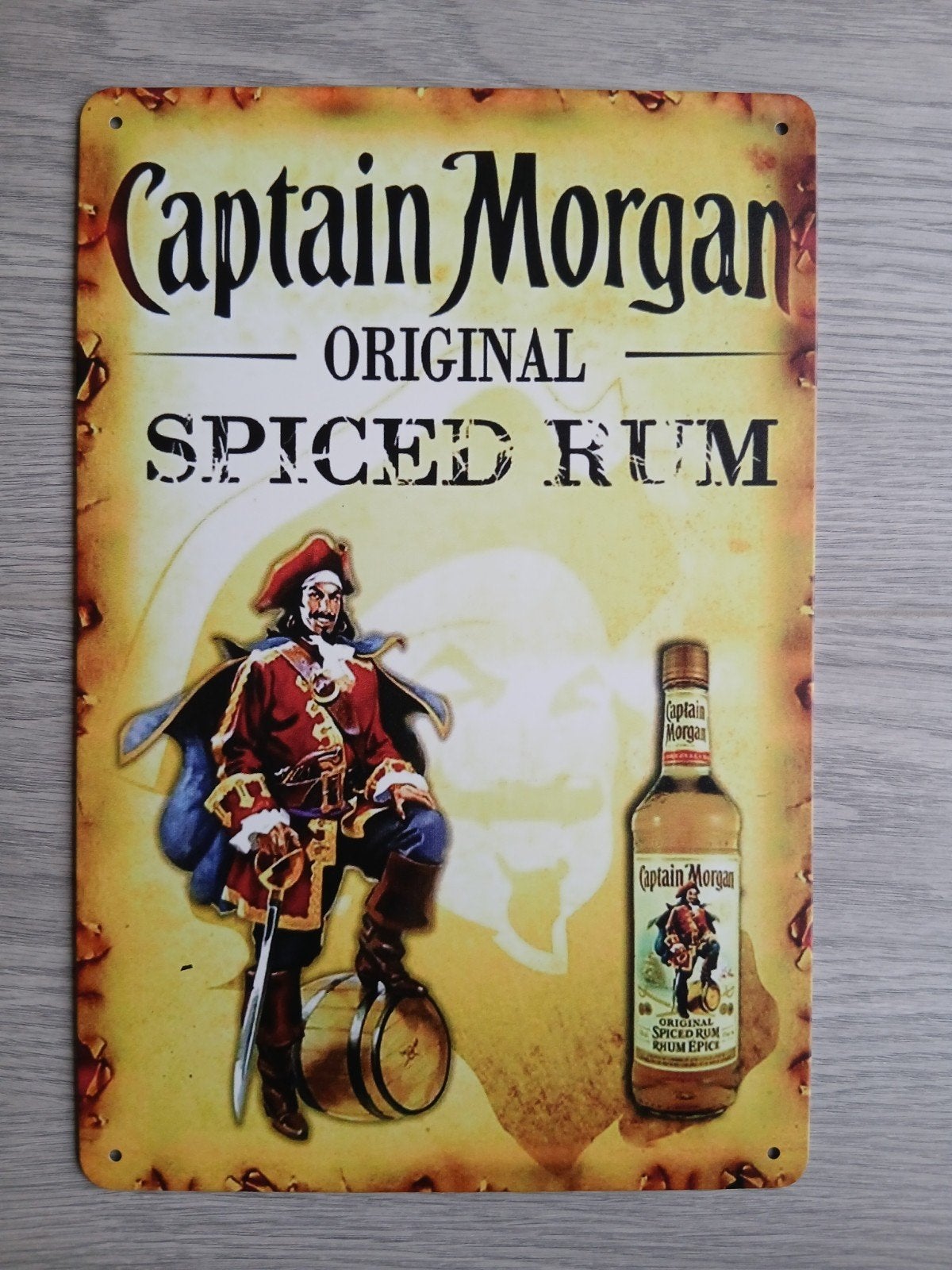 Captain Morgan 20x30 cm Metalen Reclamebord, Verzamelen, Verzenden, Nieuw, Reclamebord