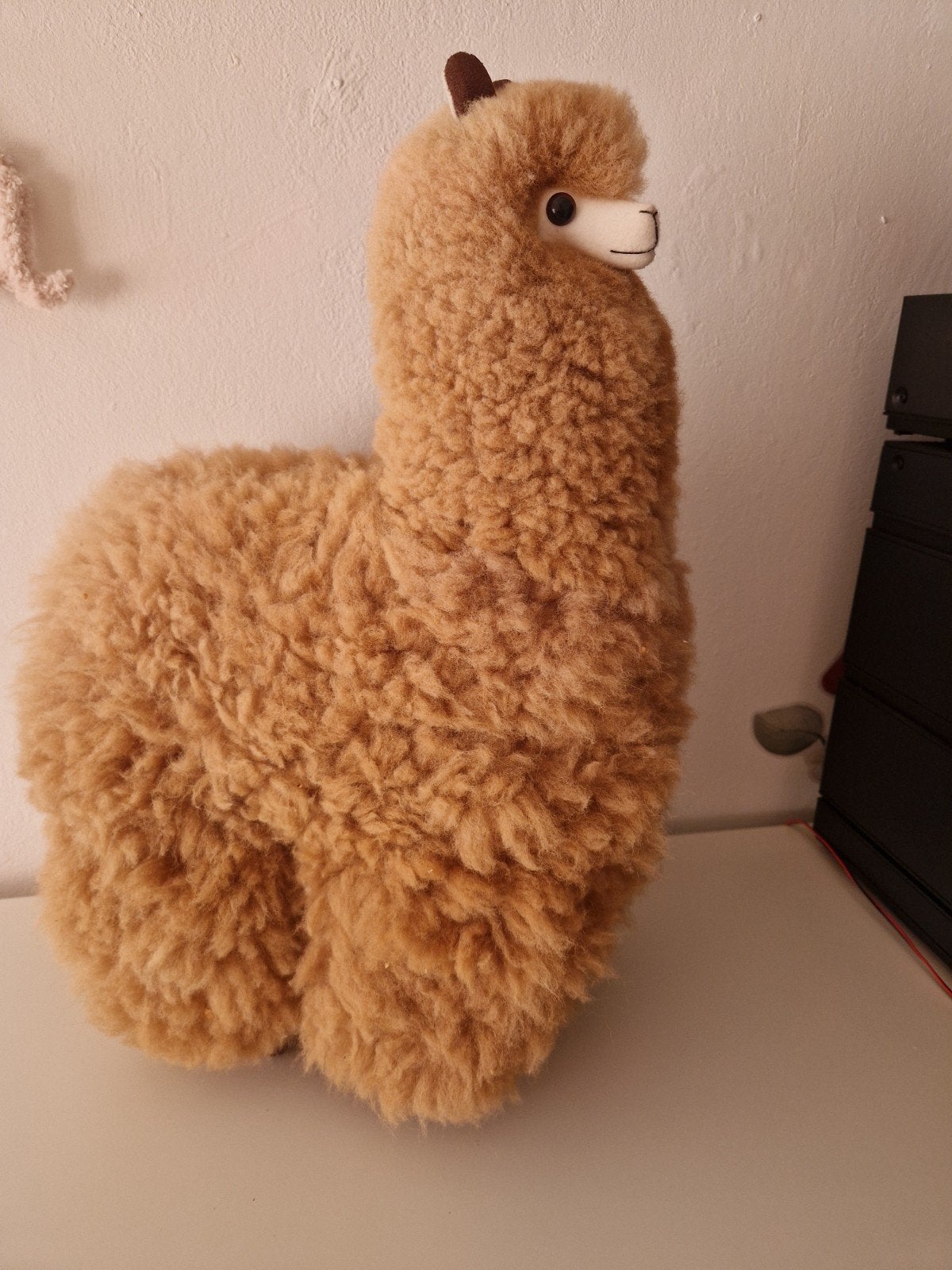 alpaca van echt alpaca wol 40 cm bruin, Ophalen of Verzenden, Overige typen