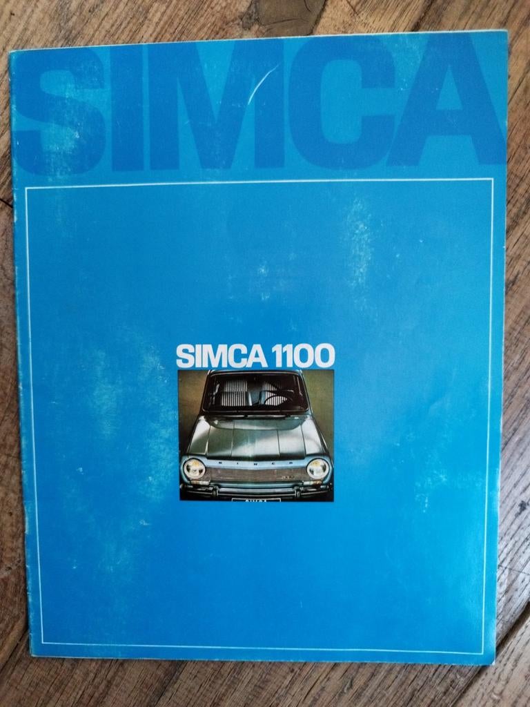 Simca 1100 brochure - Nederlands - 1968 - 20 pagina's, Gelezen, Overige merken, Simca, Ophalen of Verzenden
