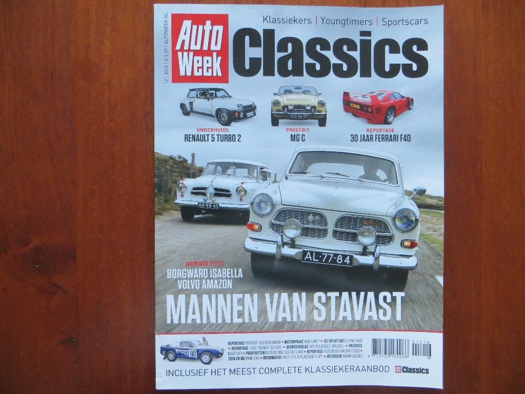 Autoweek Classics 12 2016 Renault 5 Turbo 2, MG C, Isabella, Ophalen of Verzenden, Nieuw, Renault
