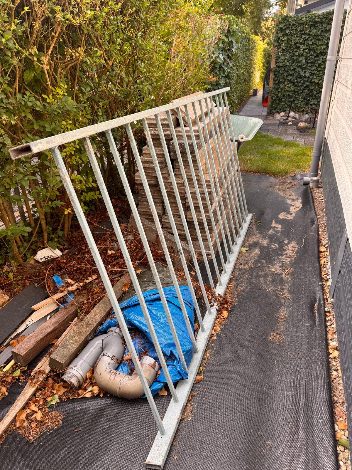 Gratis hekwerk staal, Ophalen, Gebruikt, IJzer, Spijlenhekwerk