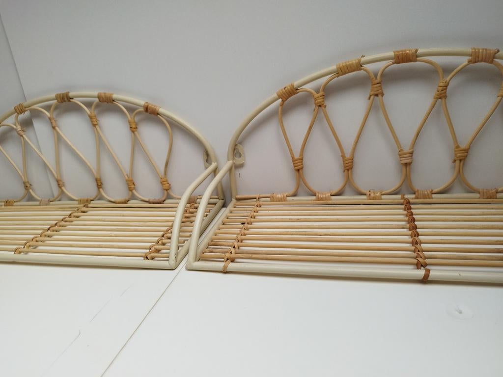 Wandplank 2x bamboe babykamer kinderkamer 46x18xm, Verzenden, Zo goed als nieuw
