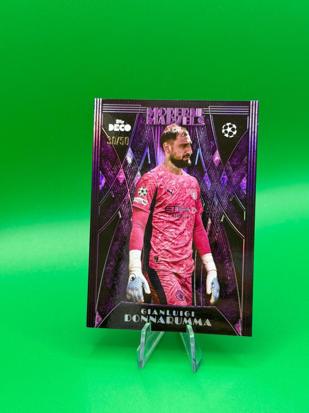 Topps Deco Gianluigi Donnarumma /50 Manchester City, Ophalen of Verzenden, Zo goed als nieuw, Buitenlandse clubs, Spelerskaart