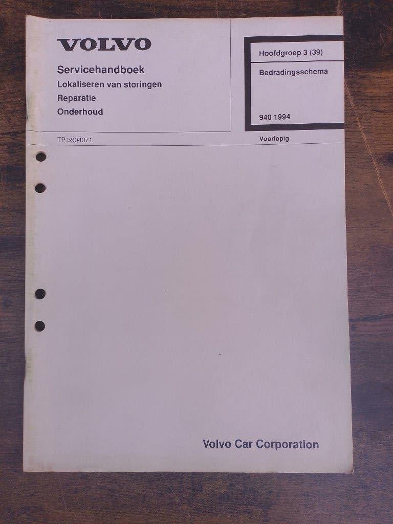 Volvo 940  dealer werkplaatsboek stroomschema's, Verzenden, Gelezen, Volvo