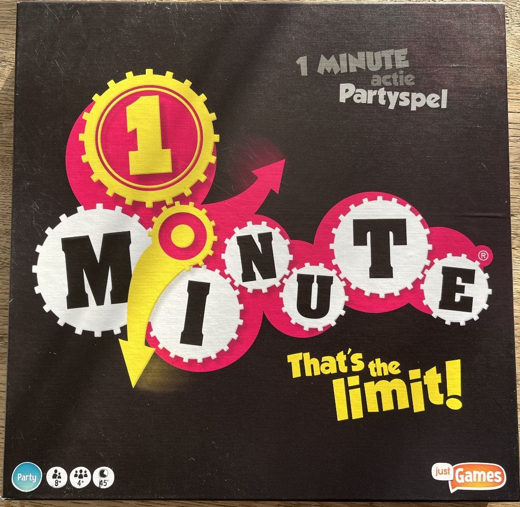 1 minute actie Partyspel, Vijf spelers of meer, Ophalen of Verzenden, Zo goed als nieuw, Just Games