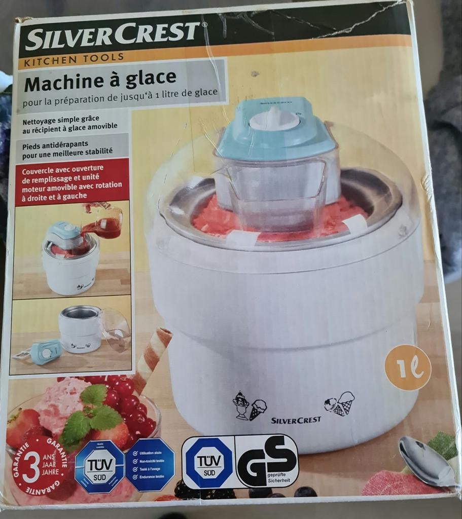 SilverCrest IJsmachine -Maak zelf heerlijk ijs!Nieuw in doos, Witgoed en Apparatuur, IJsmachines, Ophalen, Nieuw