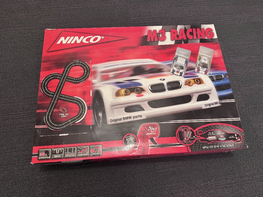 NINCO M0 RACING Racebaan met BMW M3 GTR 1/32 Schaal, Elektrisch, Ophalen, Overige merken, Racebaan