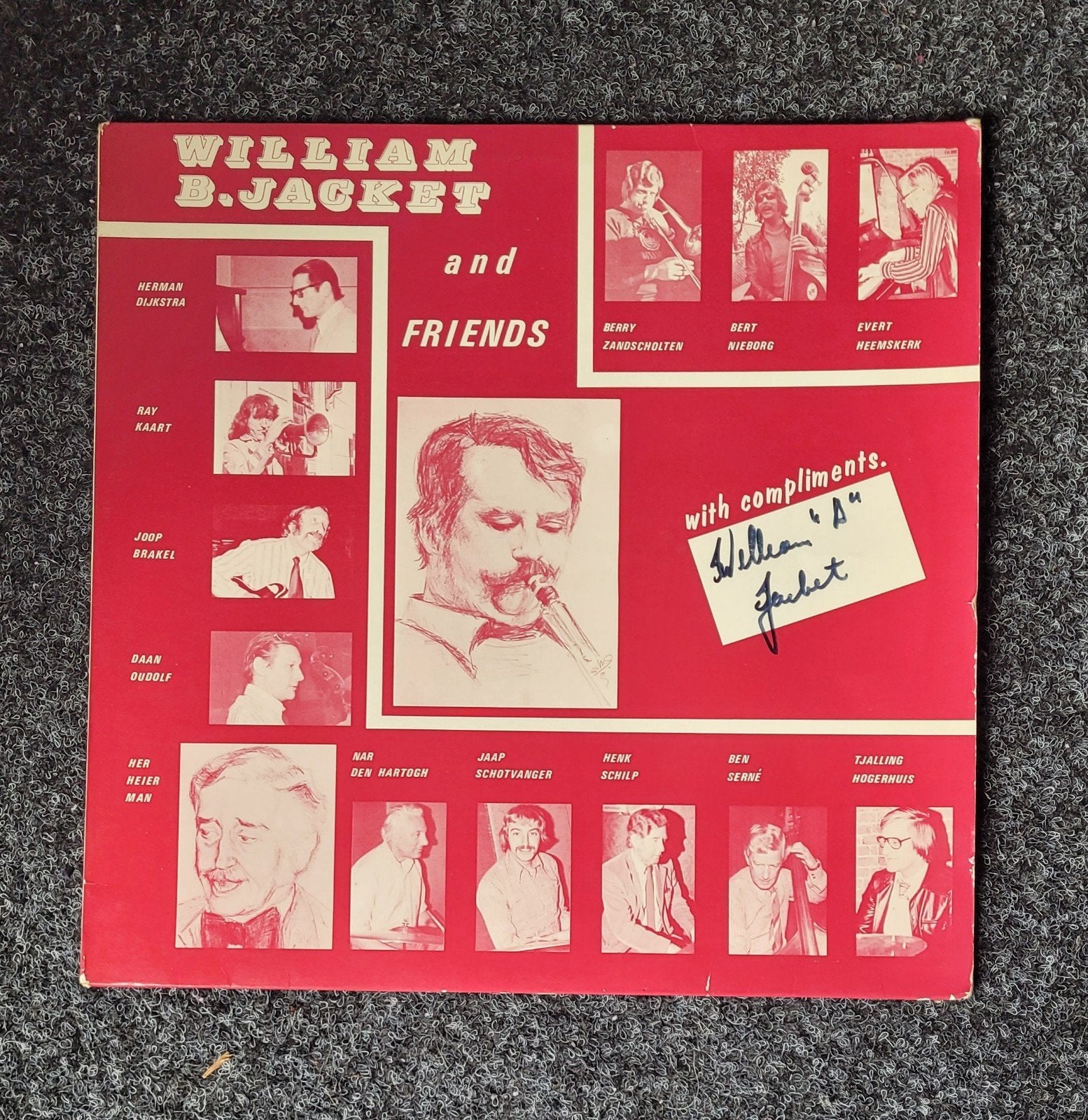 William B. Jacket ( met handtekening), Cd's en Dvd's, Vinyl | Jazz en Blues, Gebruikt, 1980 tot heden, Overige formaten, Ophalen of Verzenden