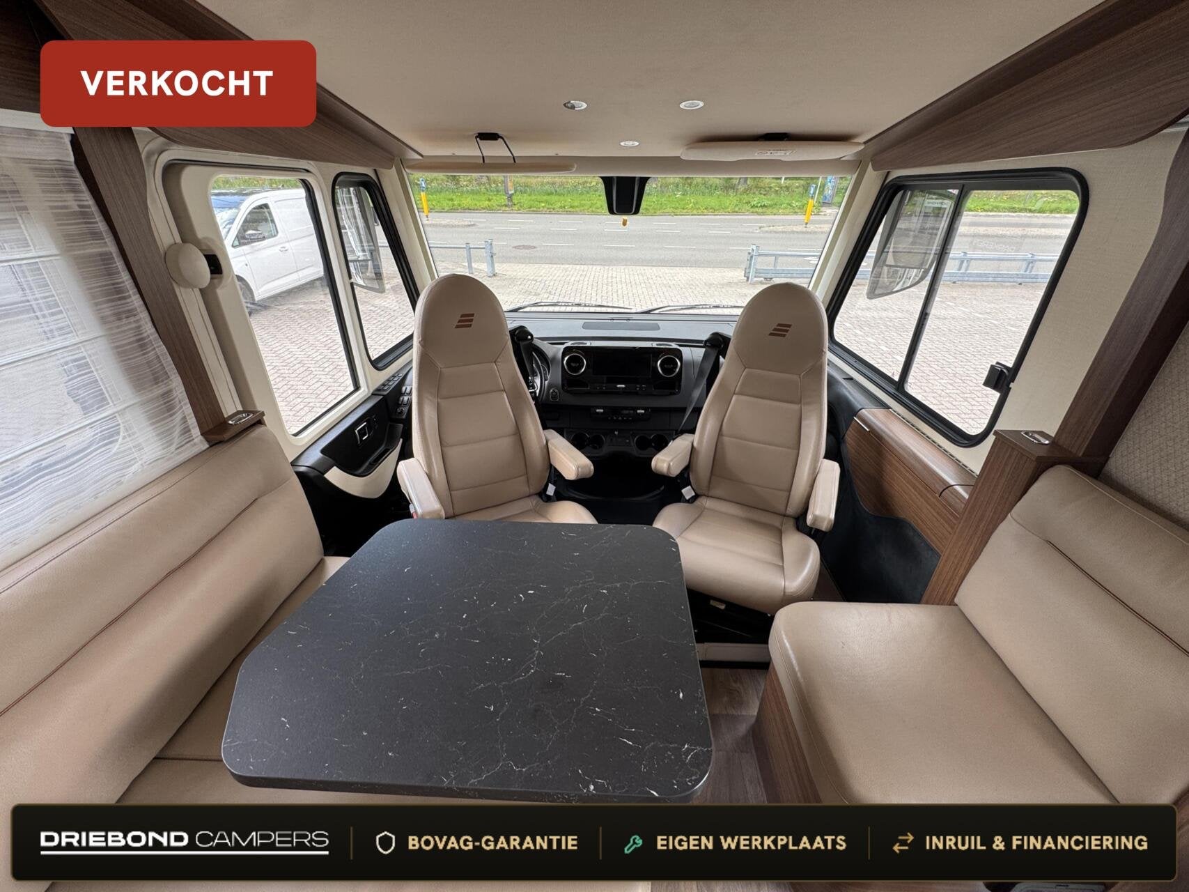 Hymer B680 Mc Enkele Bedden EP Level Lithium 2X Airco Zonnep, Caravans en Kamperen, Airconditioning, 7 tot 8 meter, Bedrijf, Elektrische ramen