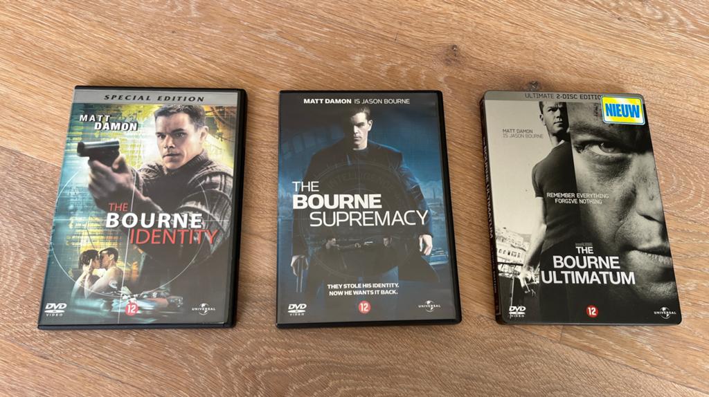 The Bourne Identity / Supremacy / Ultimatum DVD, Vanaf 12 jaar, Ophalen, Zo goed als nieuw, Actie en Avontuur
