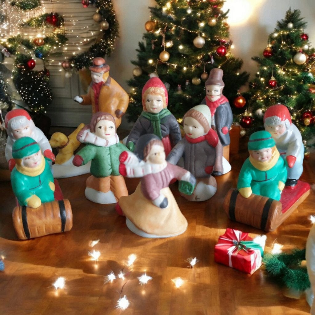 Vintage porseleinen Lemax figuurtjes kerstdorp 0207, Diversen, -, -, Ophalen of Verzenden, Zo goed als nieuw