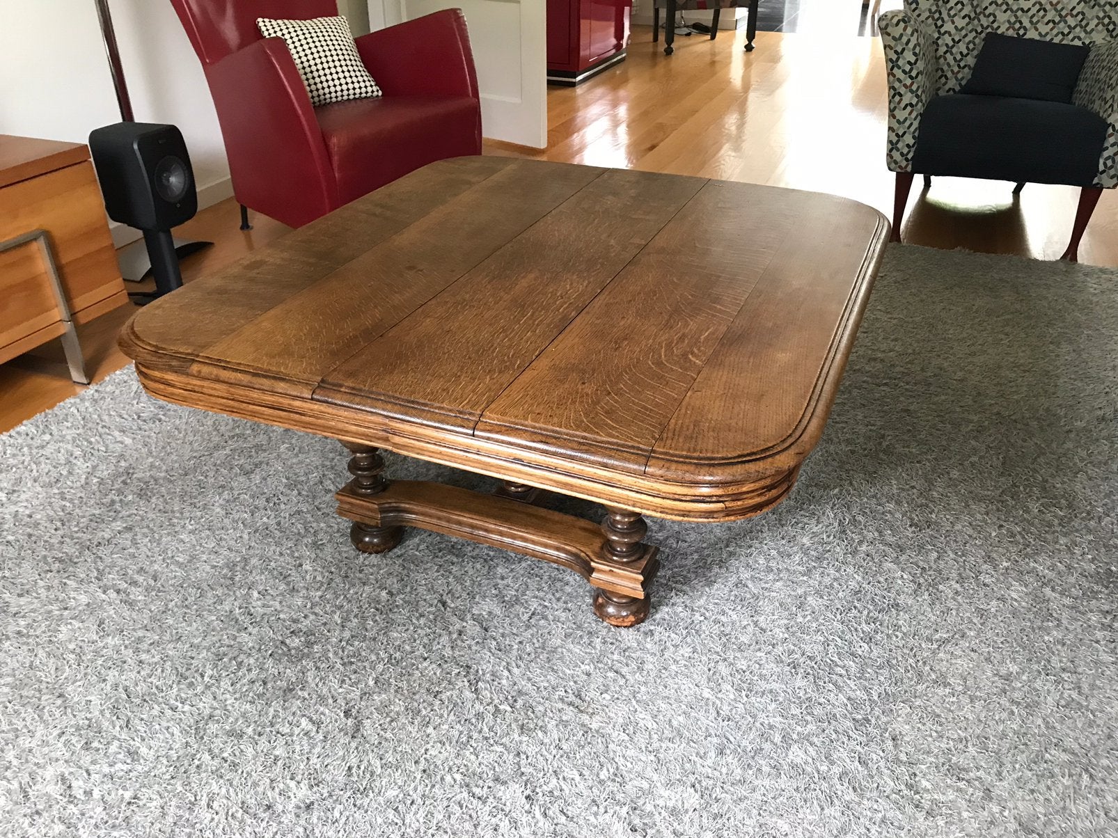 Klassieke eiken salontafel, Ophalen