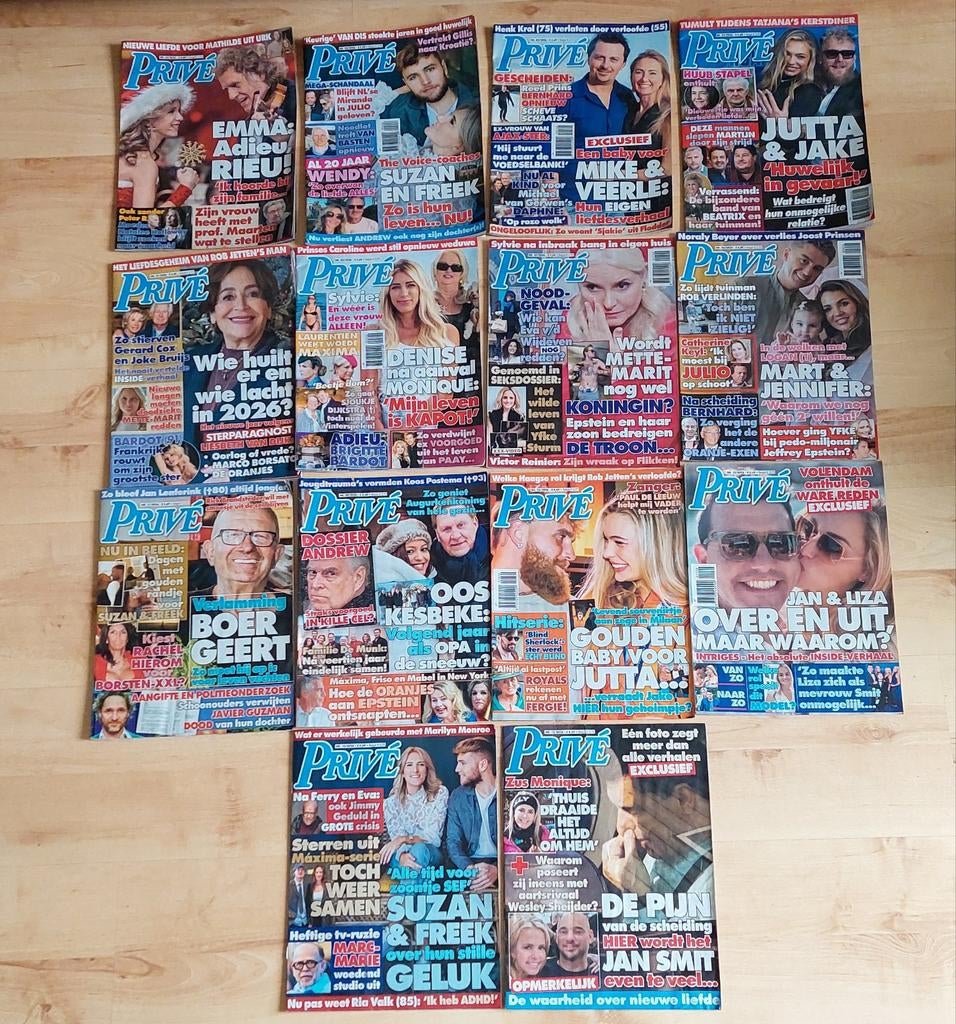 Tijdschrift Privé, 14 stuks, Ophalen of Verzenden, Zo goed als nieuw, Gossip of Showbizz