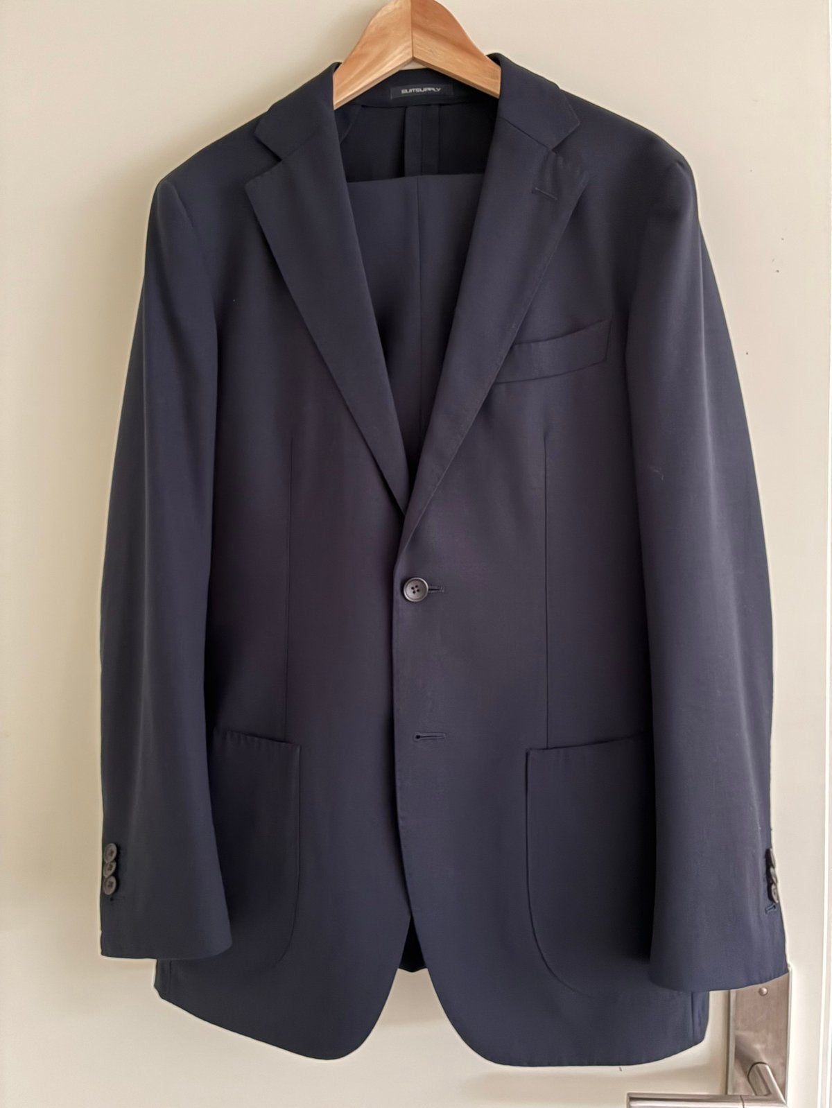 Kostuum Suitsupply donkerblauw maat 48/50, Ophalen of Verzenden, Gedragen, Maat 48/50 (M), Blauw