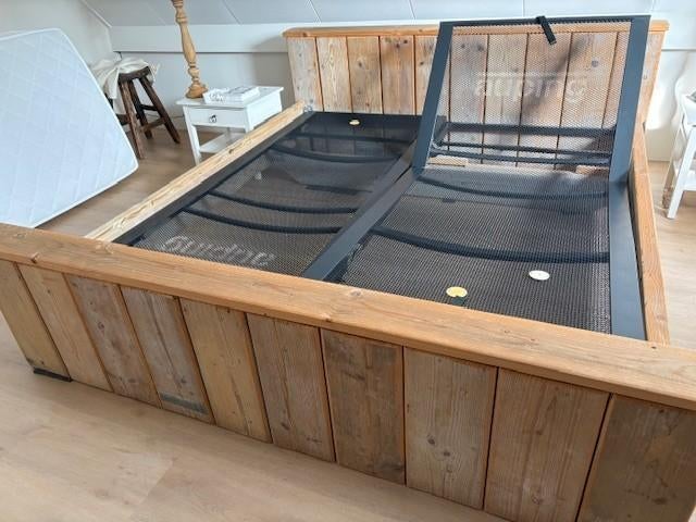 Buitenkans 2 persoonsbed 180 x 230, Huis en Inrichting, Slaapkamer | Bedden, Gebruikt, Tweepersoons, 180 cm, Overige maten, Hout