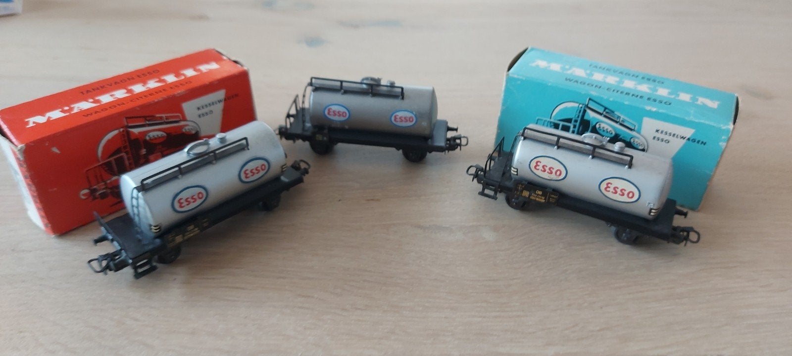3 Märklin DB/Esso ketelwagens artnr 4501 ,2x ovp, Hobby en Vrije tijd, Modeltreinen | H0, Wisselstroom, Wagon, Ophalen of Verzenden