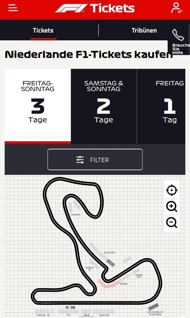 2 Tickets Circuit Zandvoort Freitag bis Sonntag, Tickets en Kaartjes, Twee personen, Meerdaags