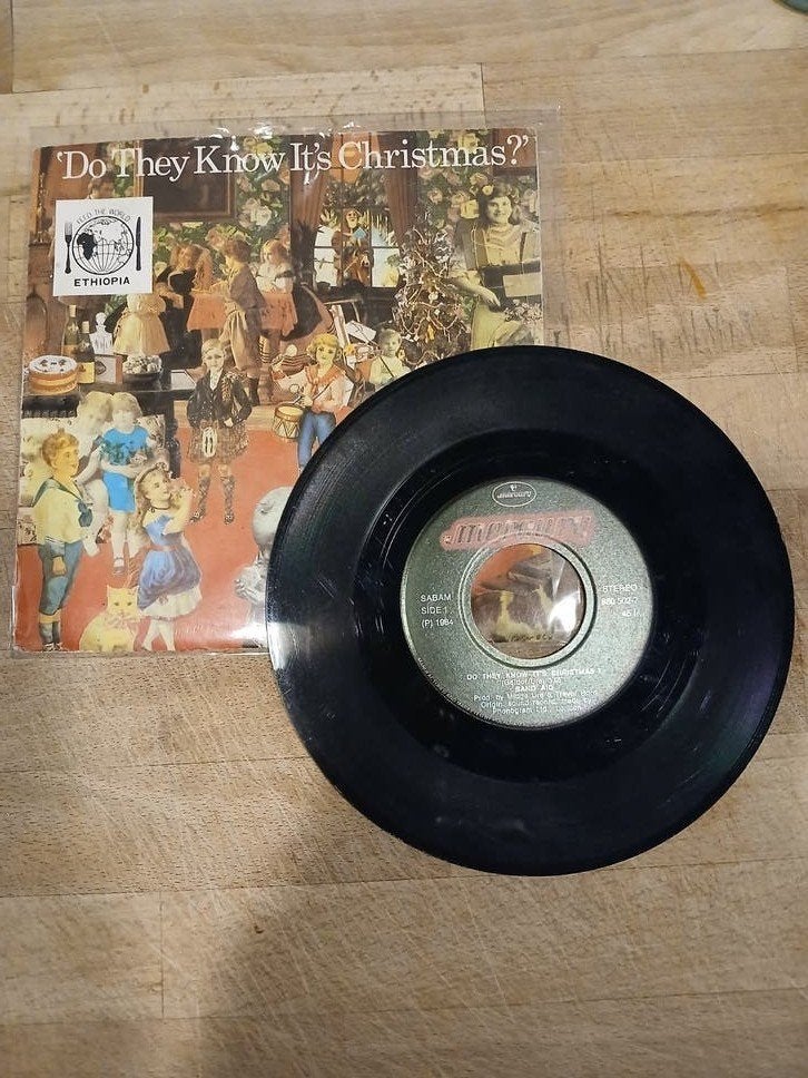 Kerst single Band Aid, Cd's en Dvd's, Ophalen of Verzenden, Gebruikt, 7 inch, Pop