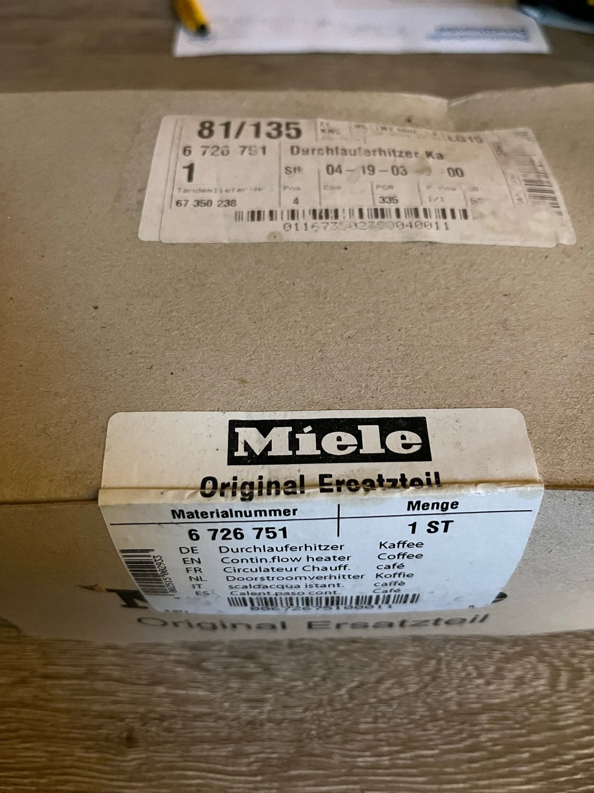 Miele Origineel Doorstroomverhitter Koffie 6726751, Ophalen of Verzenden, Nieuw
