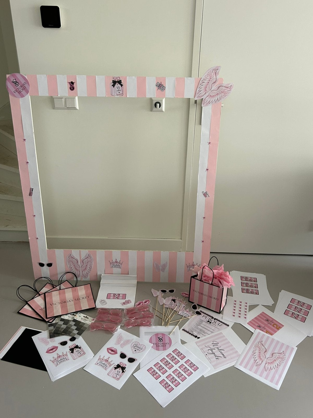 Victoria secret feestje met fotolijst/ potobooth, Ophalen, Nieuw, Versiering