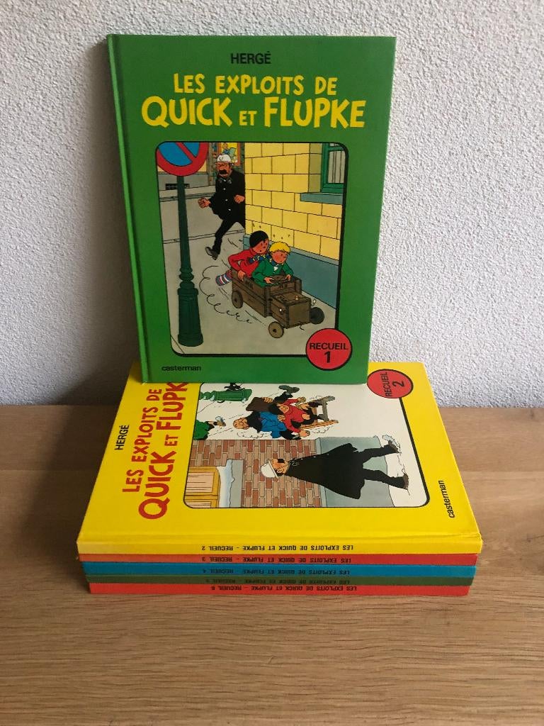 Les Exploits de Quick et Flupke (Hergé) 1 t/m 6 HC 1975/1982, Complete serie of reeks, Ophalen of Verzenden, Zo goed als nieuw