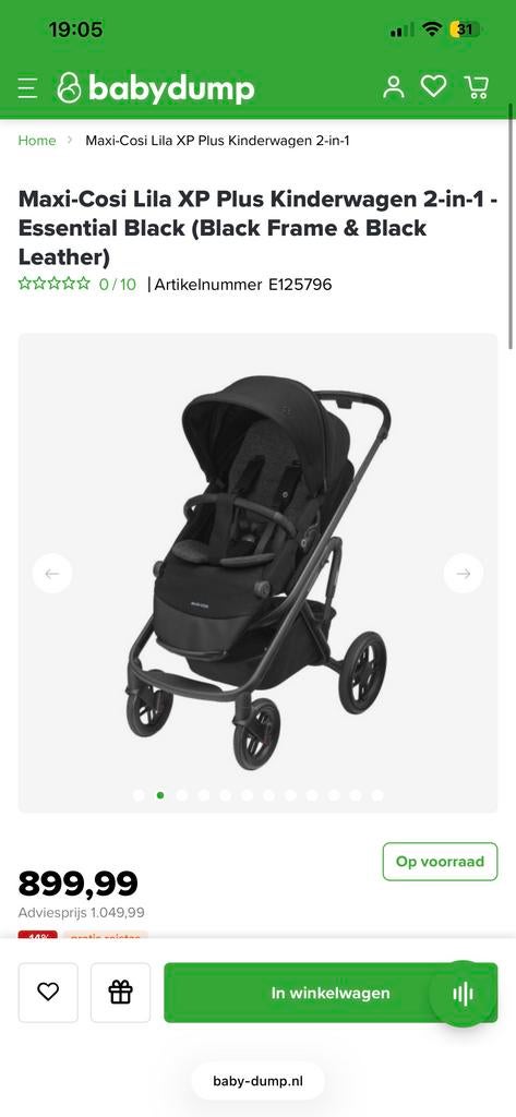 Maxi Cosi Lila XP 2-in-1 Kinderwagen - Lila, Ophalen of Verzenden, Gebruikt, Combiwagen, Maxi-Cosi