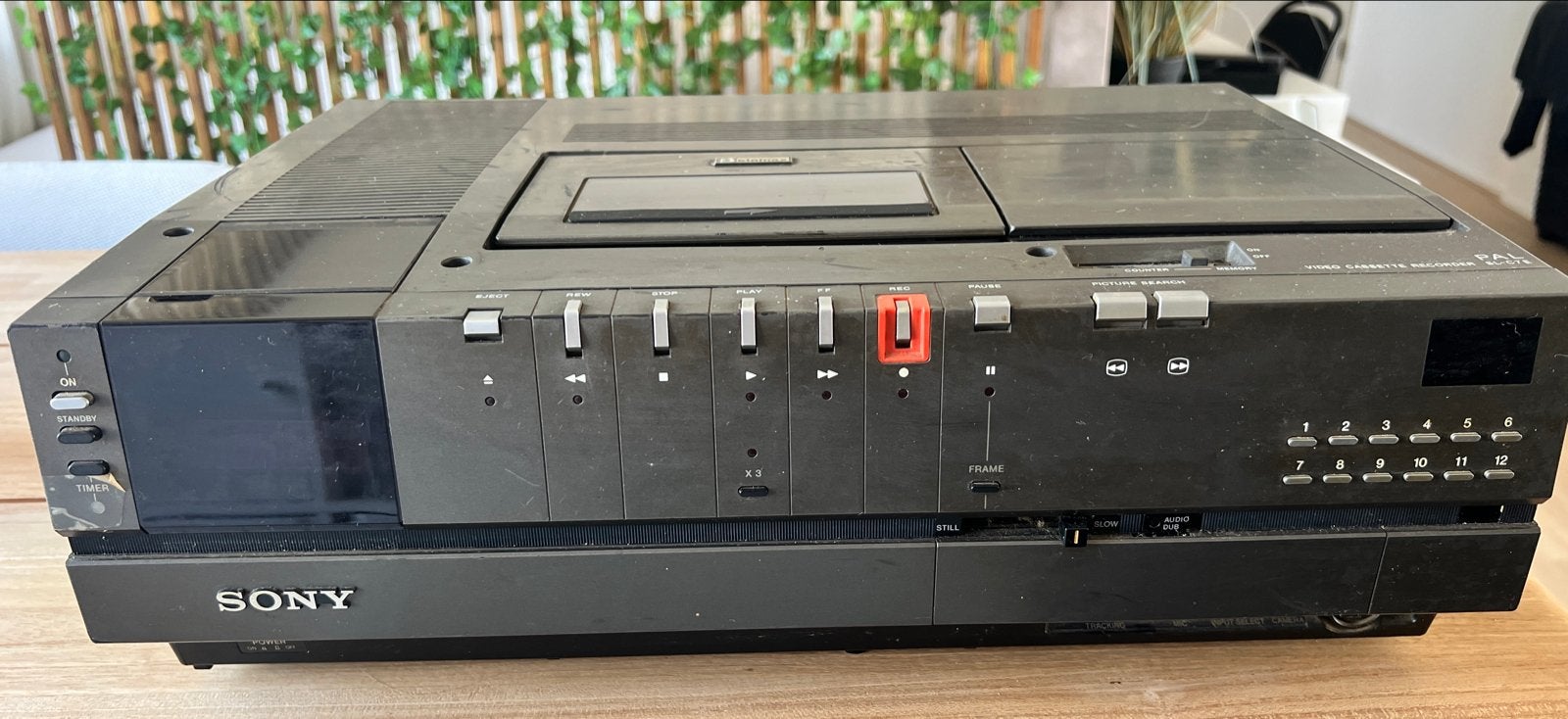 Vintage Sony Betamax SL-C7E Videorecorder - PAL, Ophalen, Gebruikt, Betamax-speler of -recorder